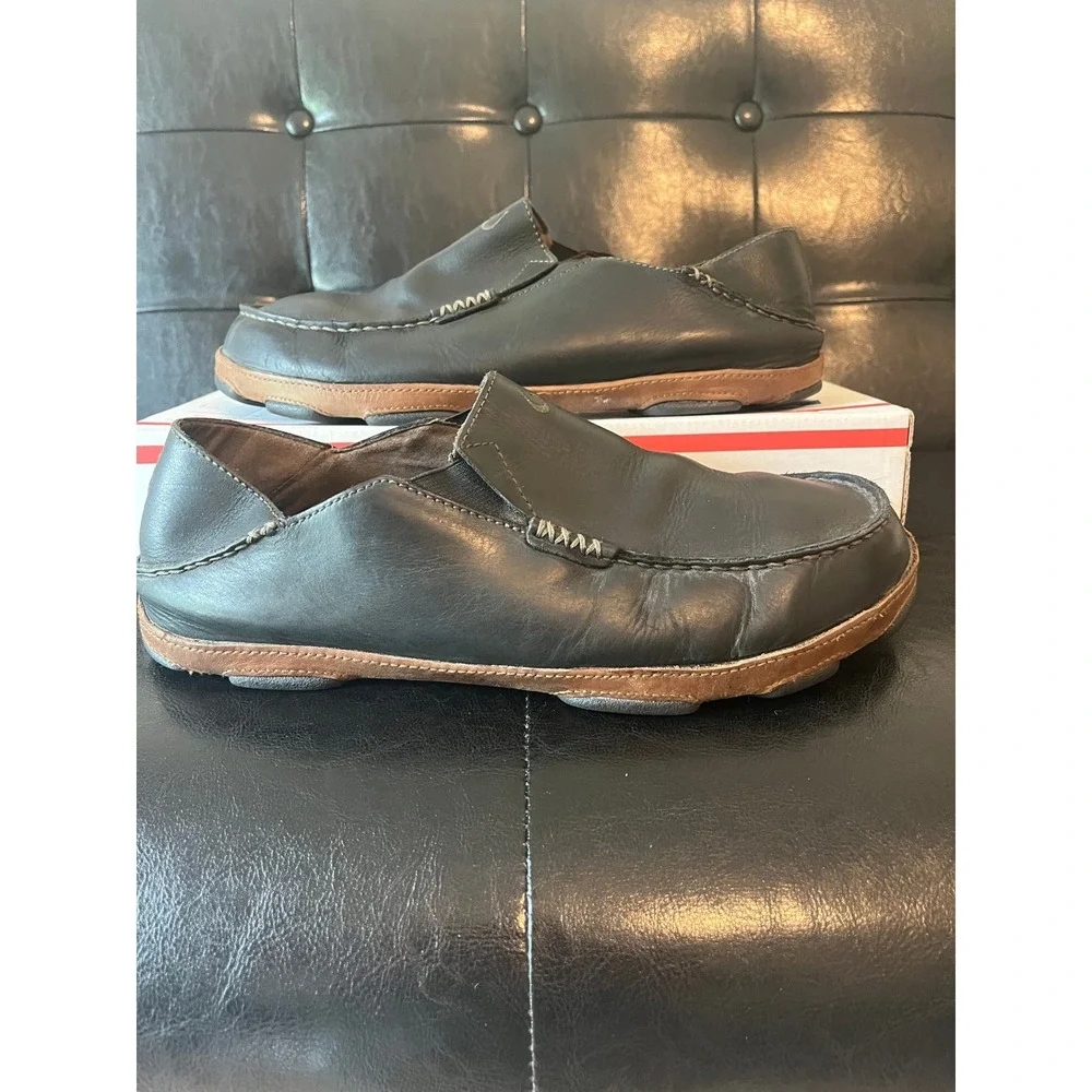 Olukai Moloa‎ Leather Loafers Slip On